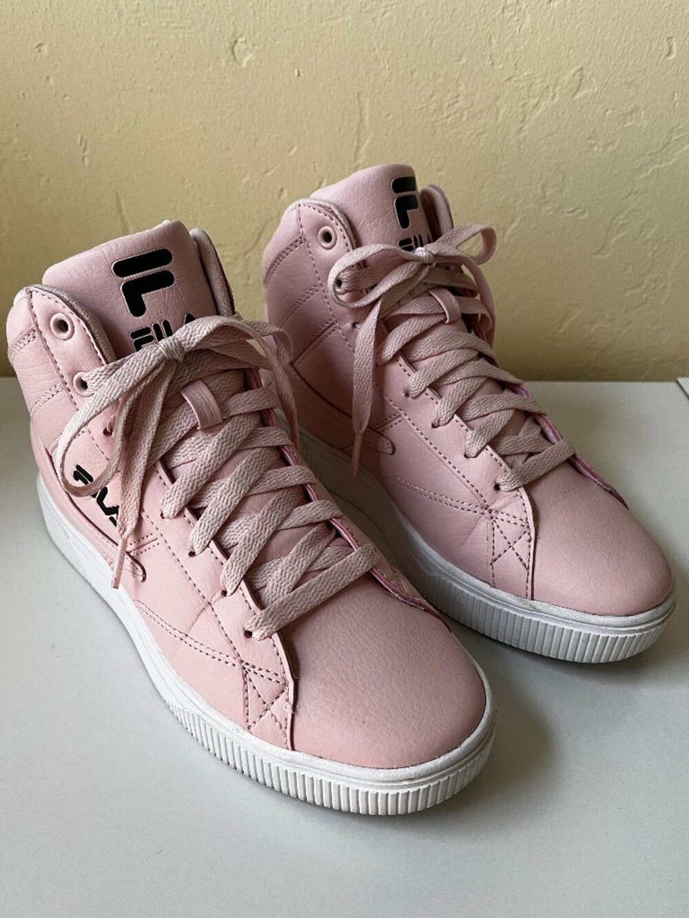 FILA High Top Pink Sneakers, Size 7 1/2 Medium